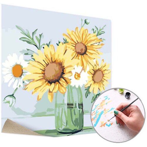  Slikanje po &amp;scaron;tevilkah MARGARETS IN SUNflowers | nizka težavnost Slike