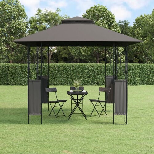 vidaXL Paviljon s streho antracit 300x300x270 m jeklo Cene