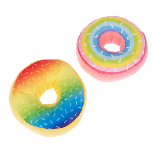 zooplus Squeaky Donuts Set pasja igrača - 2 kosa: Ø 14 cm