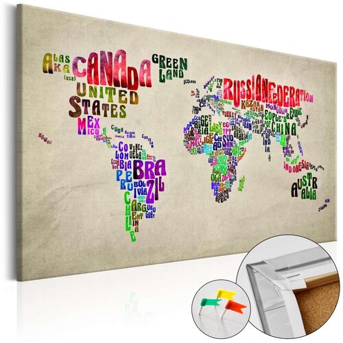  Slika na plutenoj podlozi - Global Tournée (EN) [Cork Map] 60x40 Cene