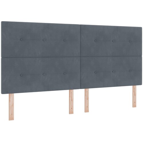  Boxspring krevet s madracem Tamnosiva 200 x 200 cm Bar&amp;scaron;un Slike