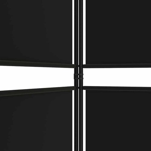  pregrada s 5 panela crna 250 x 180 cm od tkanine Slike