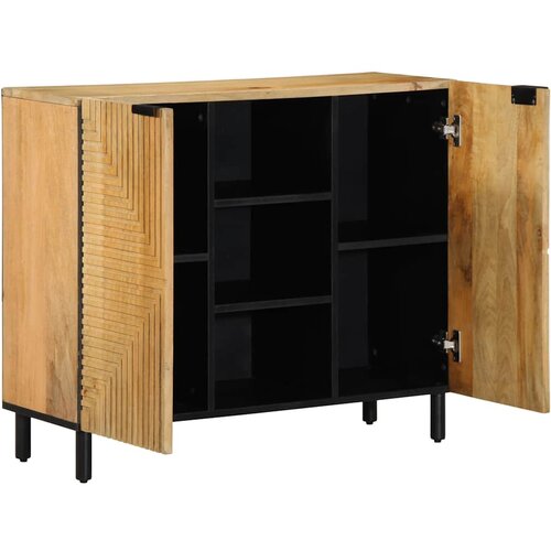  Komoda smeđa 90x33x75 cm Puno drvo Mango Slike
