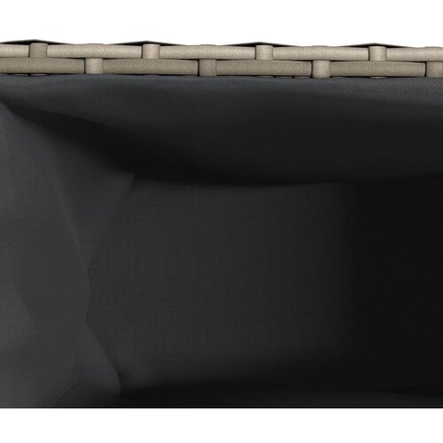  Vrtna sadilica s 2 posude siva 90 x 20 x 40 cm od poliratana Slike