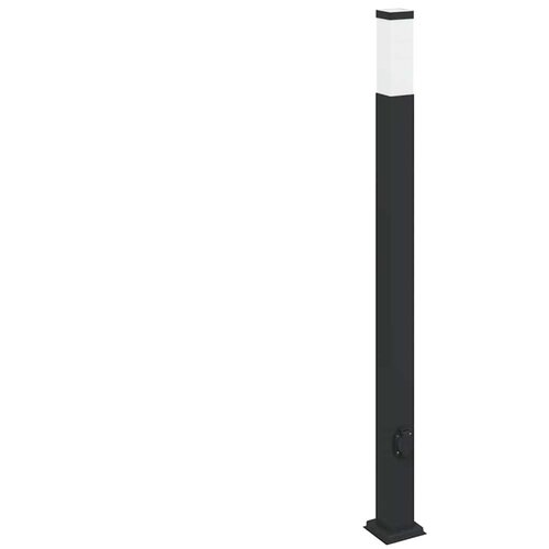 vidaXL Stebriček z vtičnico 110 cm črne barve IP44, (5000296960) Cene