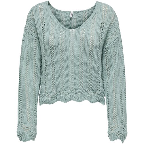 Only Puloverji ONLELBA LIFE LS V-NECK CC KNT 15339529 Slike