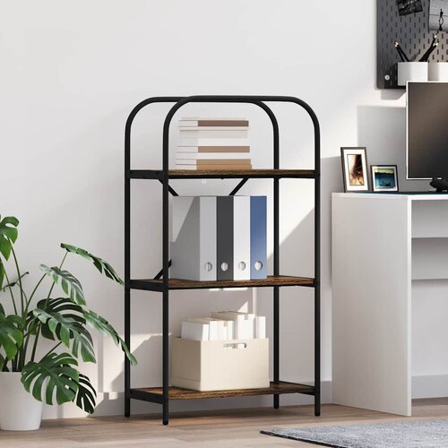 vidaXL Polica Dimljeni hrast 60 x 30 x 109 cm Konstruirano drvo Cene