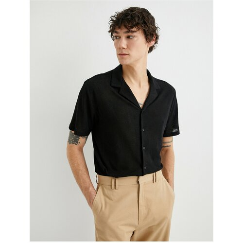 Koton Summer Shirt Turndown Collar Short Sleeve Buttoned Slike