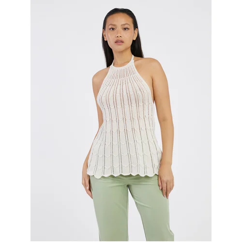 Only Cream Women's Patterned Knitted Top Freja - Women