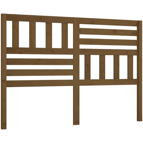  Uzglavlje za krevet boja meda 141 x 4 x 100 cm masivna borovina Slike