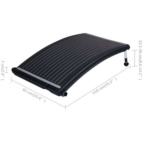 VidaXL zaobljeni solarni paneli za bazen 3 kosi 110x65 cm Slike