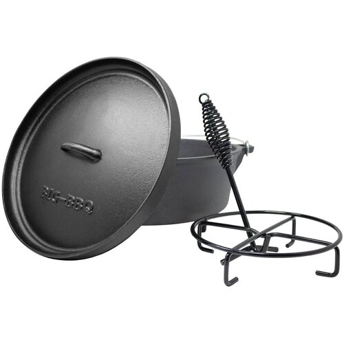 Klarstein Galloway, lonec iz litega železa, 9.0 barbecue lonec, lito železo, nogice, velikost L/9 qt/7,2 l Slike