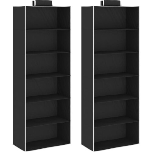 The Living Store Viseč organizator za omaro 2 kosa s 6 policami blago - Viseča Polica, (21494594) Slike