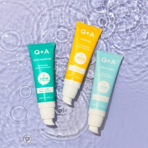 Q+A Peptide za&amp;scaron;čitna krema za obraz SPF 50 50 ml Slike
