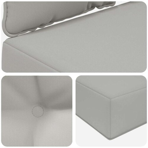  Jastuk za vanjsku sofU 2 pcs Sivi Poliester - Sivi 60 x 60 cm 1x sjedalo +1x naslon (2D s bartagom) Slike