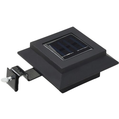  Vanjske solarne svjetiljke 6 kom LED četvrtaste 12 cm crne Slike