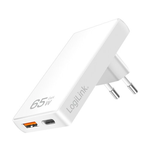 Logilink punjač USB AF, USB CF type C, PD 65W, slim, bela ( 6370 ) Cene