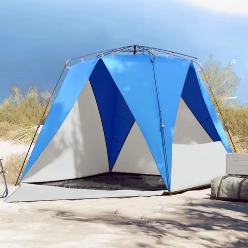 vidaXL Šator za plažu za 4 osobe vodootporni azurnoplavi