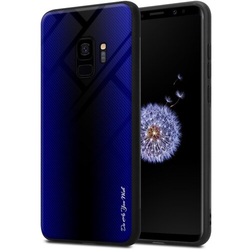 Cadorabo Ohi&amp;scaron;je, združljiv s Samsung - Stripe Optics v kobaltu vijolični - za&amp;scaron;čitni pokrov iz silikona TPU in hrbta iz kaljenega stekla, (20573285) Slike