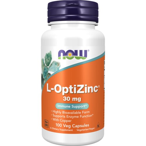 Now Foods Cink visoke apsorpcije - L-OptiZinc NOW, 30 mg (100 kapsula) Slike