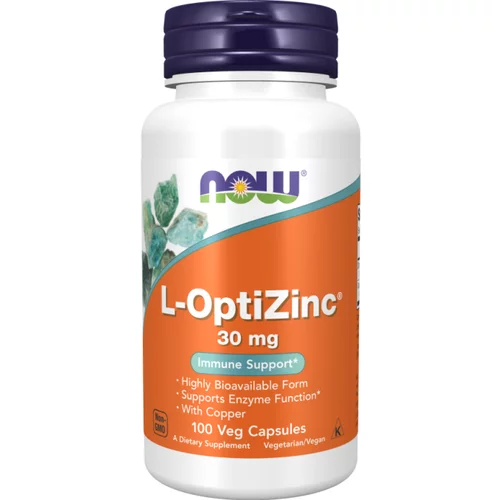Now Foods L-OptiZinc, Cink z visoko absorpcijo NOW, 30 mg (100 kapsul)