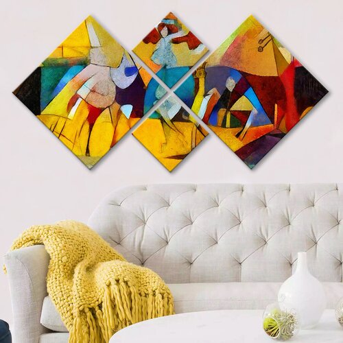 Wallity slika 4MDF588081758, 60x115 cm, 4 dijela Cijene