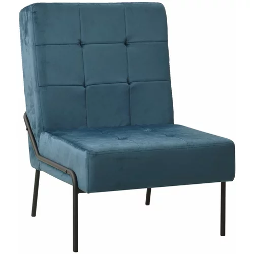  Stolica za opuštanje 65 x 79 x 87 cm plava baršunasta
