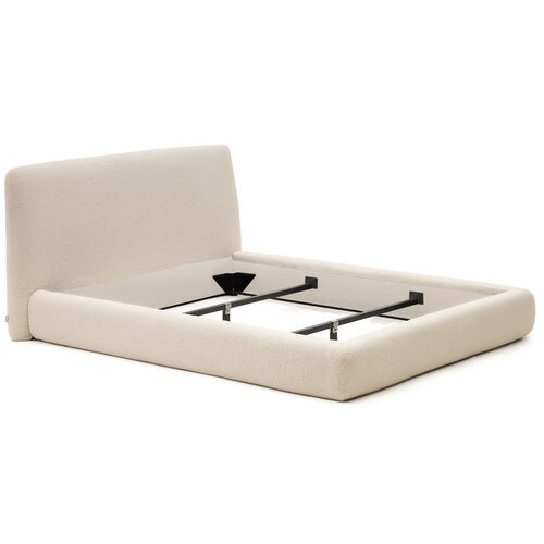 Kave Home Bež tapecirani bračni krevet 160x200 cm Martina &amp;ndash; Slike