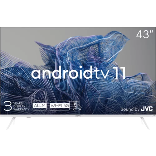 43', UHD, Android TV 11, White, 3840x2160, 60 Hz, Sound by JVC, 2x12W, 53 kWh/1000h , BT5.1, HDMI ports 4, 24 months - 43U750NW