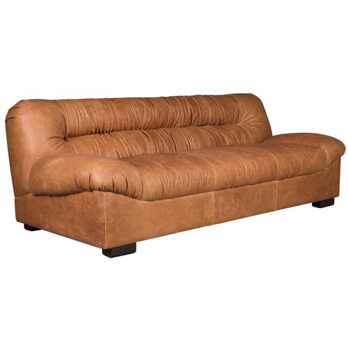 Dutchbone Usnjena sedežna garnitura v konjak rjavi barvi 214 cm Douglas &amp;ndash; Slike