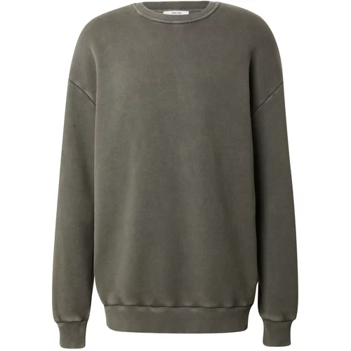 DAN FOX APPAREL Sweater majica 'Essential Maik' tamo siva