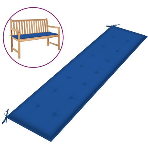 vidaXL Blazina za vrtno klop kraljevsko modra 200x50x3 cm blago Cene