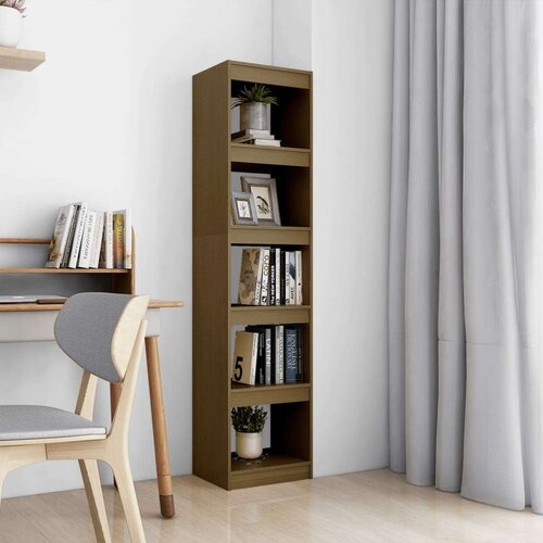 VidaXL knjižna omara za razdelitev prostora medeno rjava 40x30x167,5cm Slike