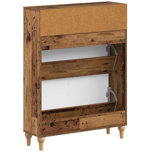  Ormar za cipele ALKMAAR 78 x 24 x 103 cm Konstruirano drvo - Staro drvo Slike