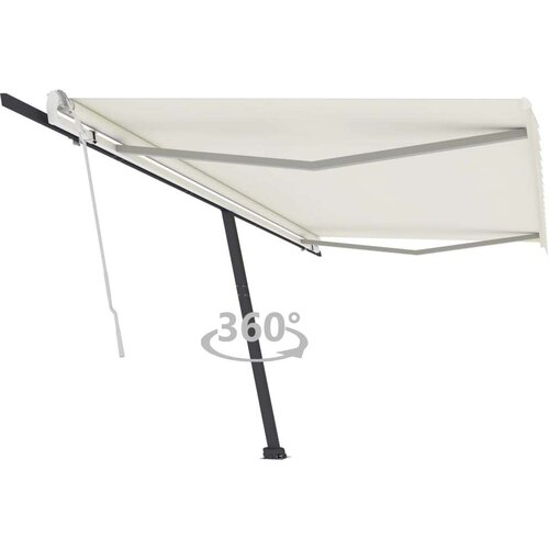  Samostojeća tenda na ručno uvlačenje 500 x 350 cm krem Slike