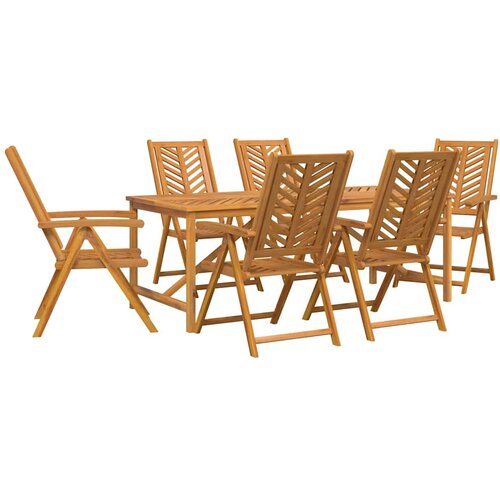  Vrtni set za objed 7 kom. Smeđa 200 x 90 x 74 cm Slike