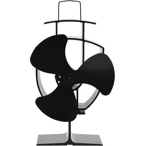  Ventilator za peć na toplinski pogon s 3 lopatice crni Cene