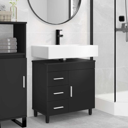  Toaletna jedinica Crna 60 x 35 x 60 cm Konstruirano drvo Cijene