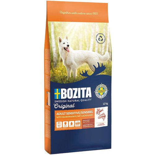 Bozita Original Adult Sensitive koža & dlaka z lososom in rižem - brez žit - 12 kg Cijene