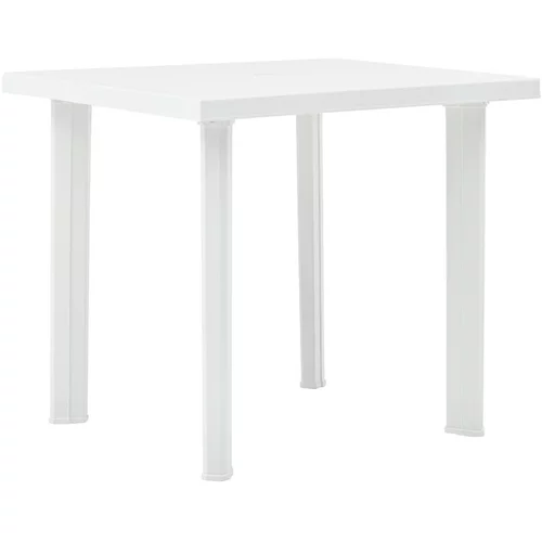  Vrtna miza bela 80x75x72 cm plastika