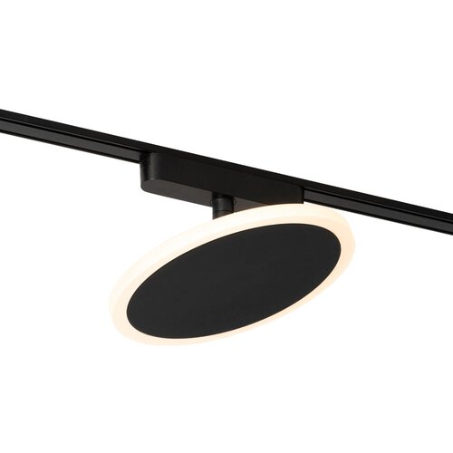 QAZQA Moderni črni reflektor za enofazni tirni sistem, vključno z LED - Magnetic Puk Slike