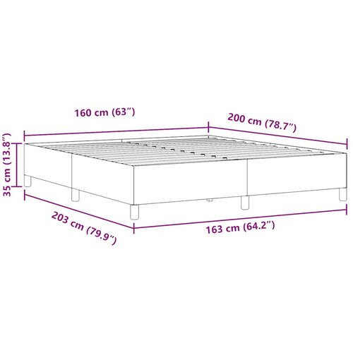  Krevet s opruga kutije Tamnosiva 160 x 200 cm Kordura tekstil Slike