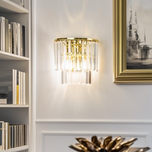  Brilagi - LED kristalna zidna lampa MOZART 2xE14/40W/230V zlatna Slike