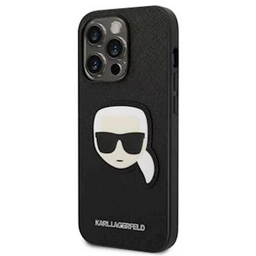 Karl Lagerfeld ovitek Saffiano Iphone 14 Pro Black KLHCP14LSAPKHK