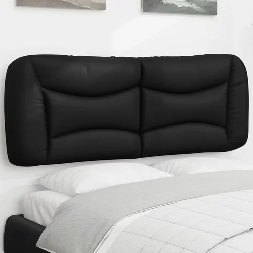 Jastuk za uzglavlje crni 140 cm od umjetne kože
