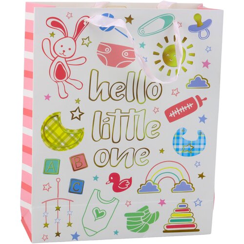Hello Little One Baby Birth Gift Bag 32 x 26 x 10 cm Slike