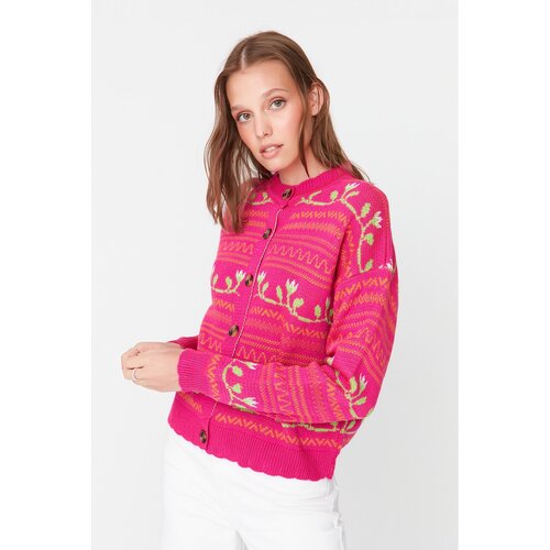 Trendyol Fuchsia Floral Knitwear Hrka Slike