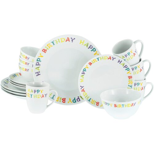 Creatable Kombinirani Servis Happy Birthday, 16-Delni Cene