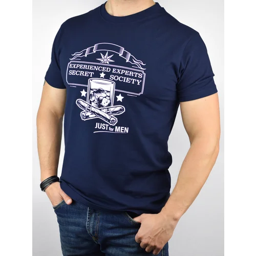 NOVITI Man's T-shirt TT009-M-02 Navy Blue