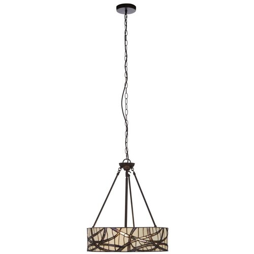 Premier Housewares Kovinska viseča svetilka s steklenim senčilom ø 46 cm Waldorf – Cene